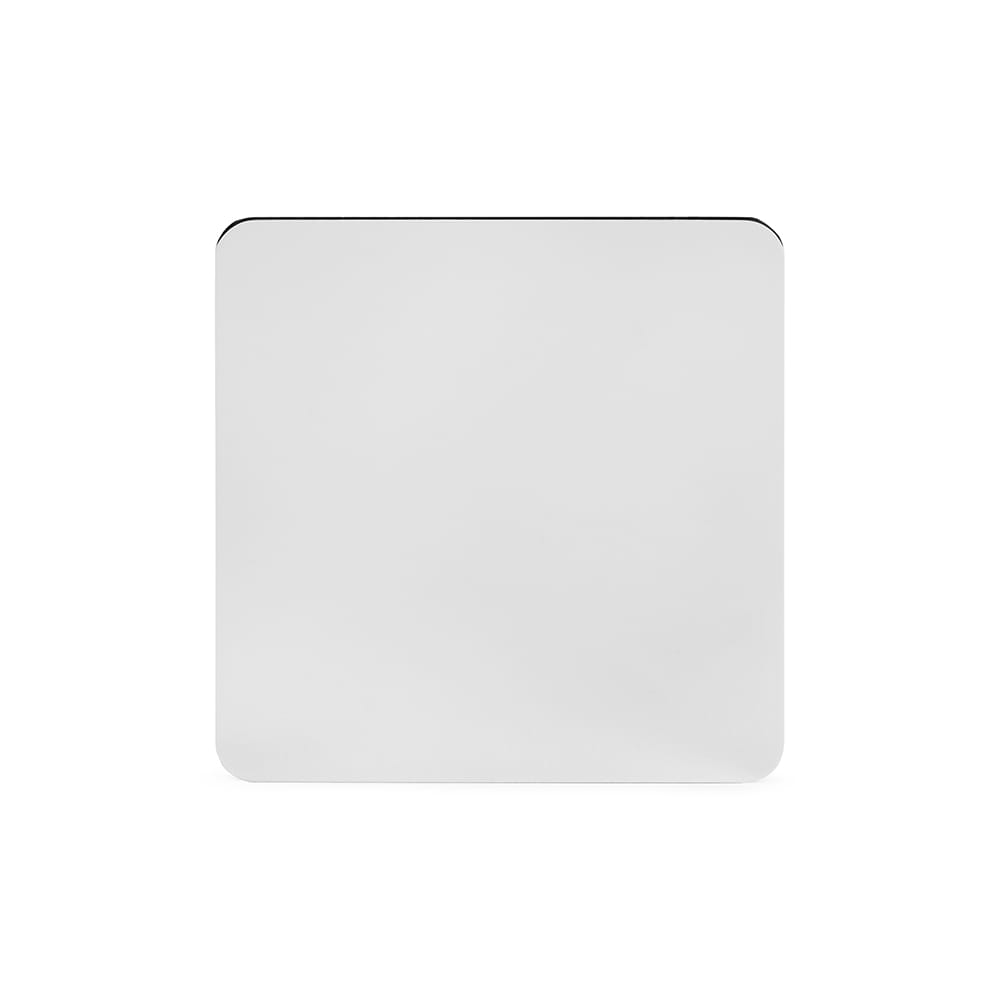 The Finsbury Collection Polished Chrome Flat Plate Single Blank Plates Screwless