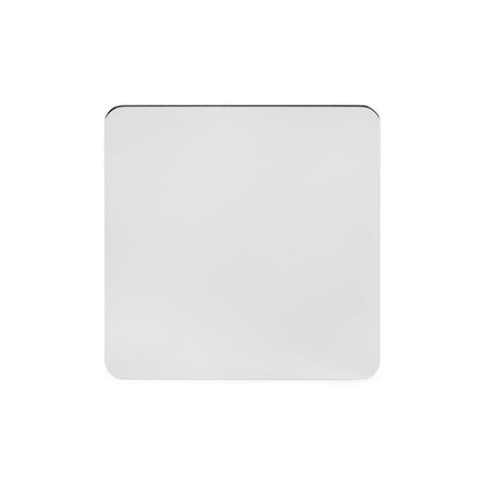 The Finsbury Collection Polished Chrome Flat Plate Single Blank Plates Screwless