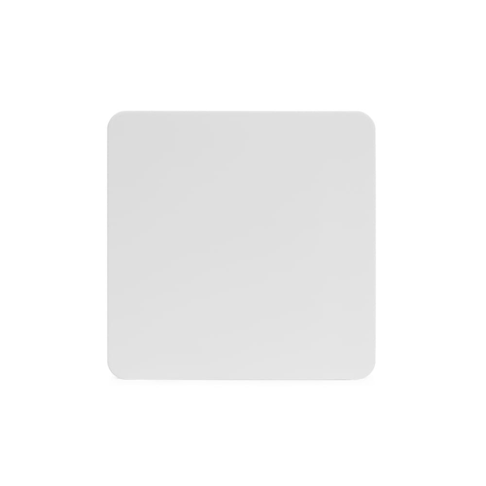 The Eldon Collection White Metal Flat Plate Single Blank Plate Screwless