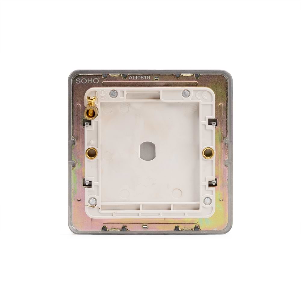 The Eldon Collection White Metal Flat Plate Single Blank Plate Screwless