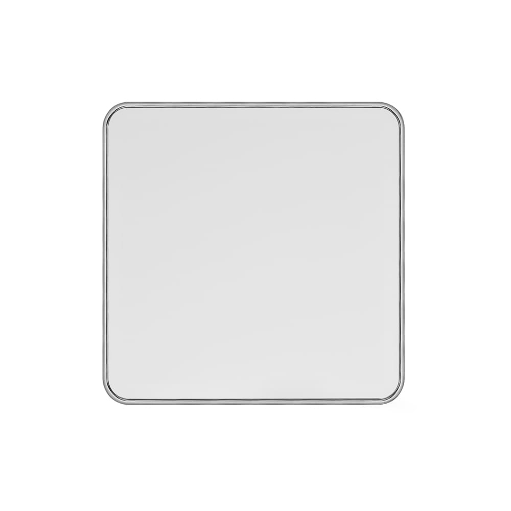 Soho Lighting White Metal Plate with Chrome Edge Single Blank Plate Screwless