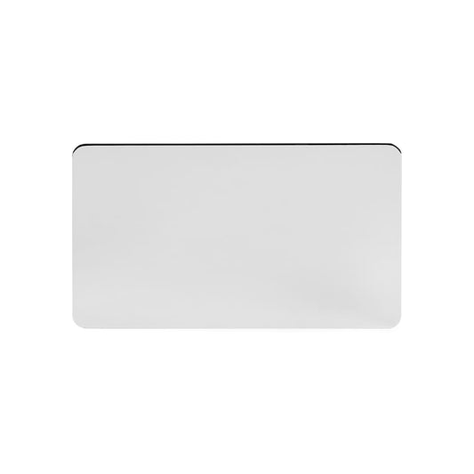 The Finsbury Collection Polished Chrome Flat Plate Double Blank Plates Screwless