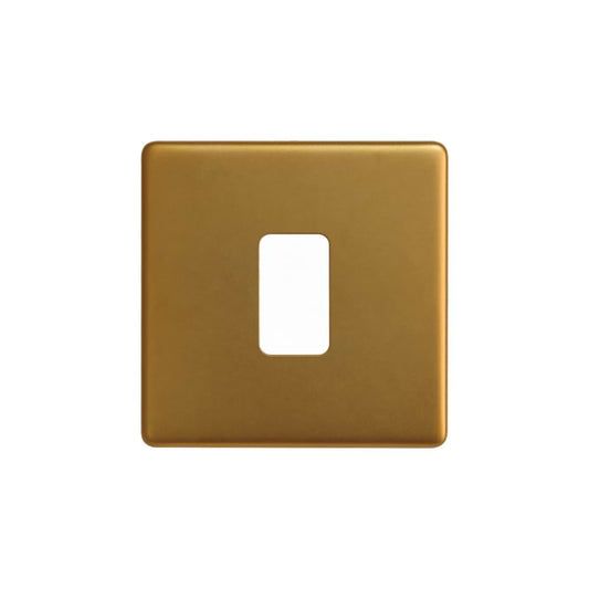The Sloane Collection Antique Gold 1 Gang RM Rectangular Module Grid Switch Plate