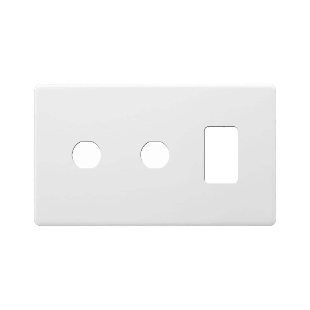 Soho Lighting Primed Paintable 3 Gang 1RM+2CM Dual Module Grid Plate