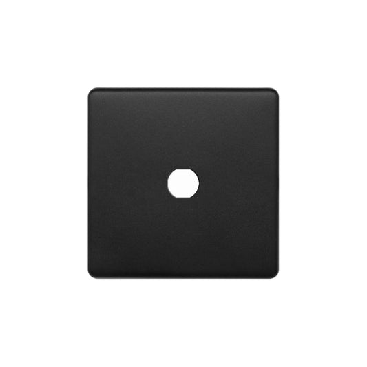 The Camden Collection Matt Black 1 Gang CM Circular Module Grid Switch Plate
