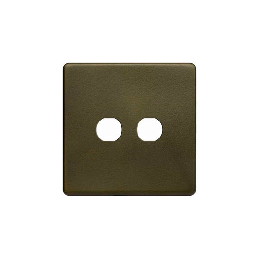 The Eton Collection Bronze 2 Gang CM Circular Module Grid Switch Plate