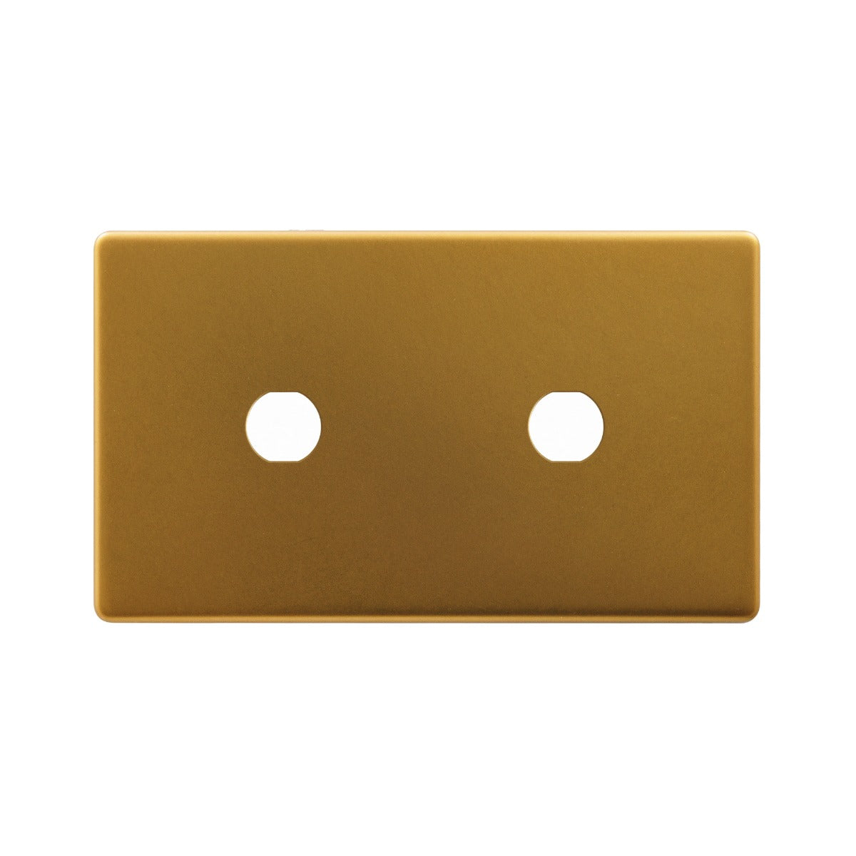The Sloane Collection Antique Gold 2 Gang (Lg Plt) CM Circular Module Grid Switch Plate