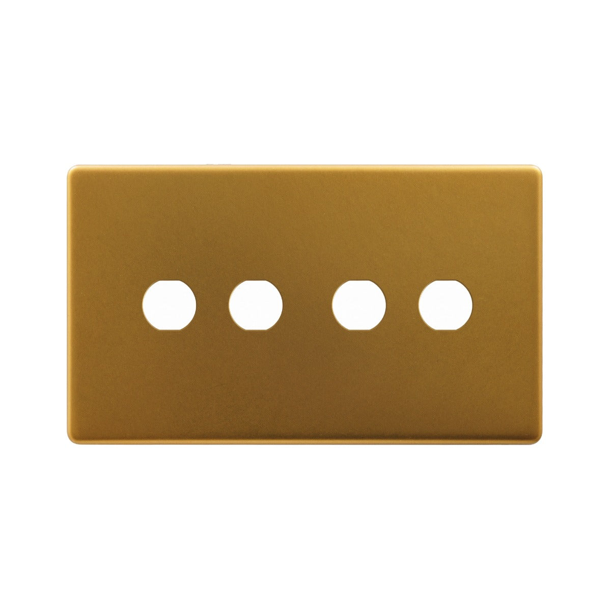 The Sloane Collection Antique Gold 4 Gang CM Circular Module Grid Switch Plate