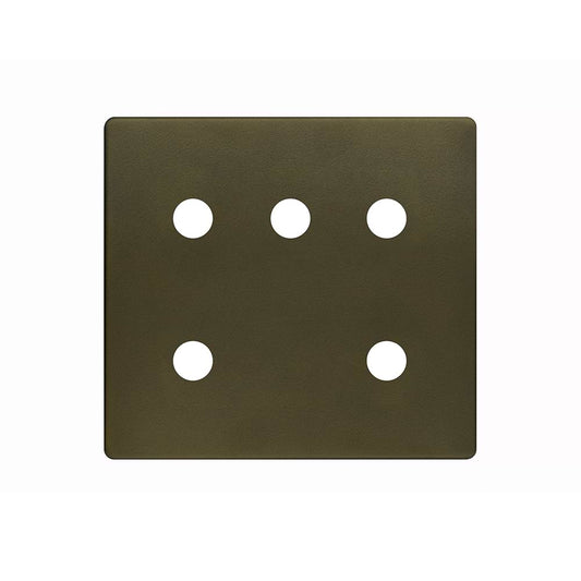 The Eton Collection Bronze 5 Gang CM Circular Module Grid Switch Plate