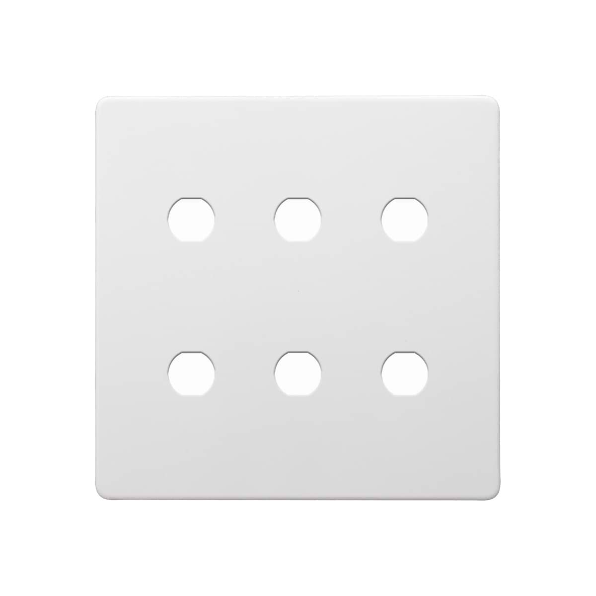 Soho Lighting Primed Paintable 6 Gang CM Circular Module Grid Plate