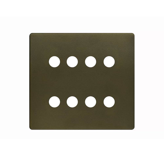 The Eton Collection Bronze 8 Gang CM Circular Module Grid Switch Plate