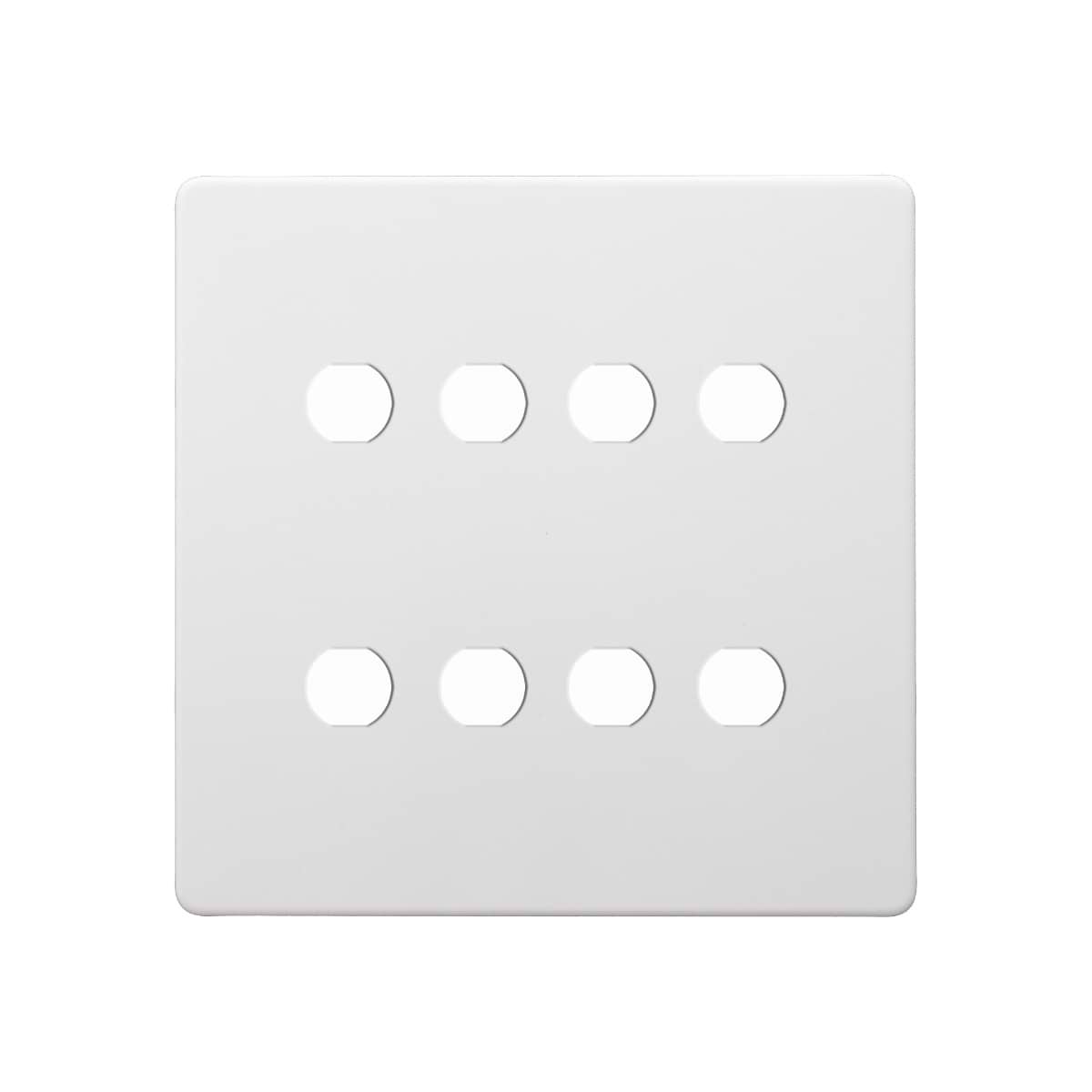 Soho Lighting Primed Paintable 8 Gang CM Circular Module Grid Plate