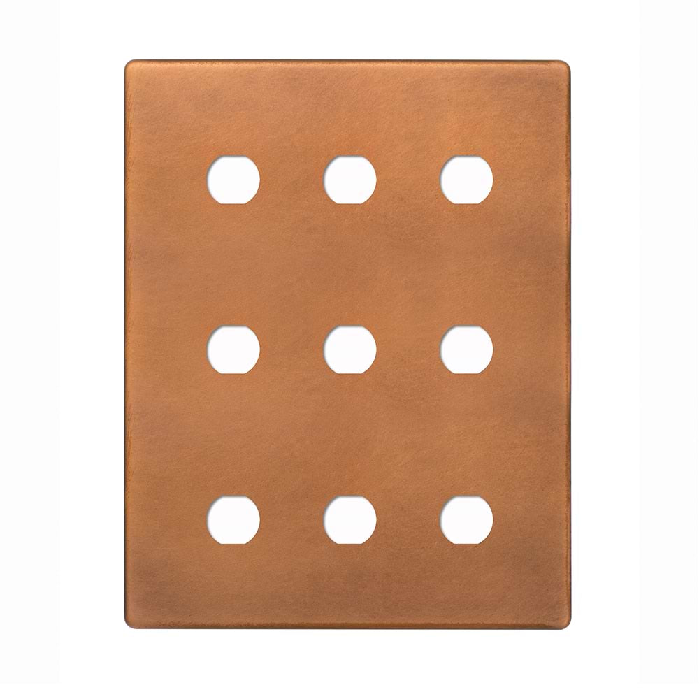 Soho Lighting Antique Copper 9 Gang CM Circular Module Grid Switch Plate