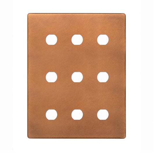 Soho Lighting Antique Copper 9 Gang CM Circular Module Grid Switch Plate