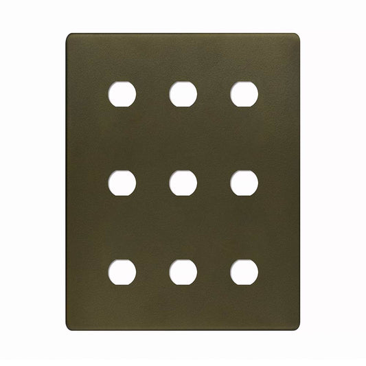 Soho Lighting Bronze 9 Gang CM Circular Module Grid Switch Plate