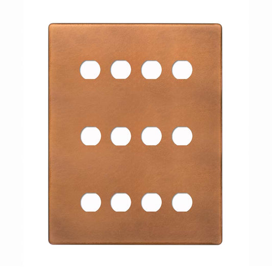 Soho Lighting Antique Copper 12 Gang CM Circular Module Grid Switch Plate