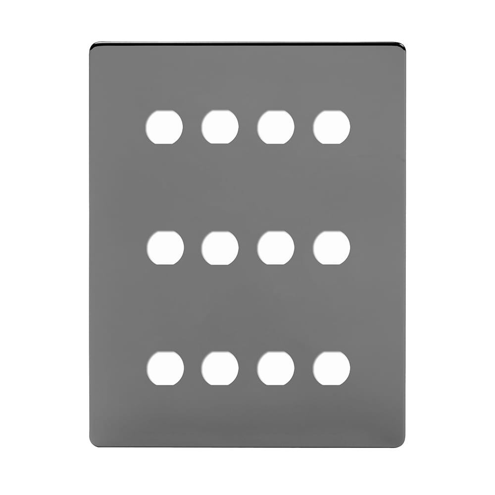 Soho Lighting Black Nickel 12 Gang CM Circular Module Grid Switch Plate