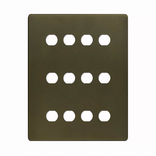 Soho Lighting Bronze 12 Gang CM Circular Module Grid Switch Plate
