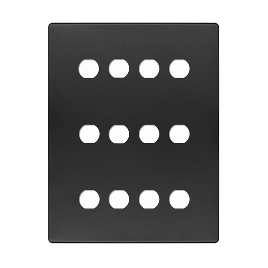 Soho Lighting Matt Black 12 Gang CM Circular Module Grid Switch Plate
