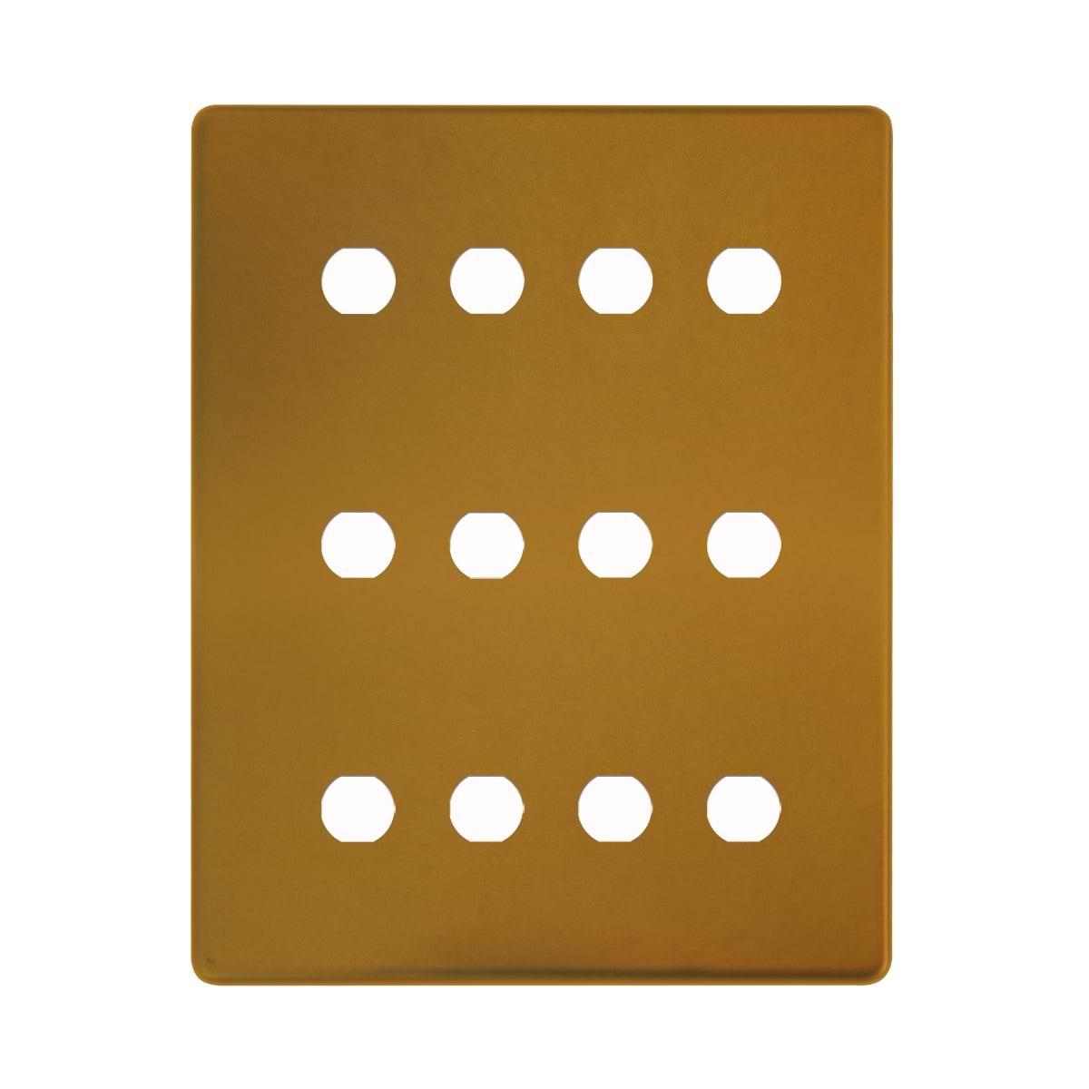 The Sloane Collection Antique Gold 12 Gang CM Circular Module Grid Switch Plate