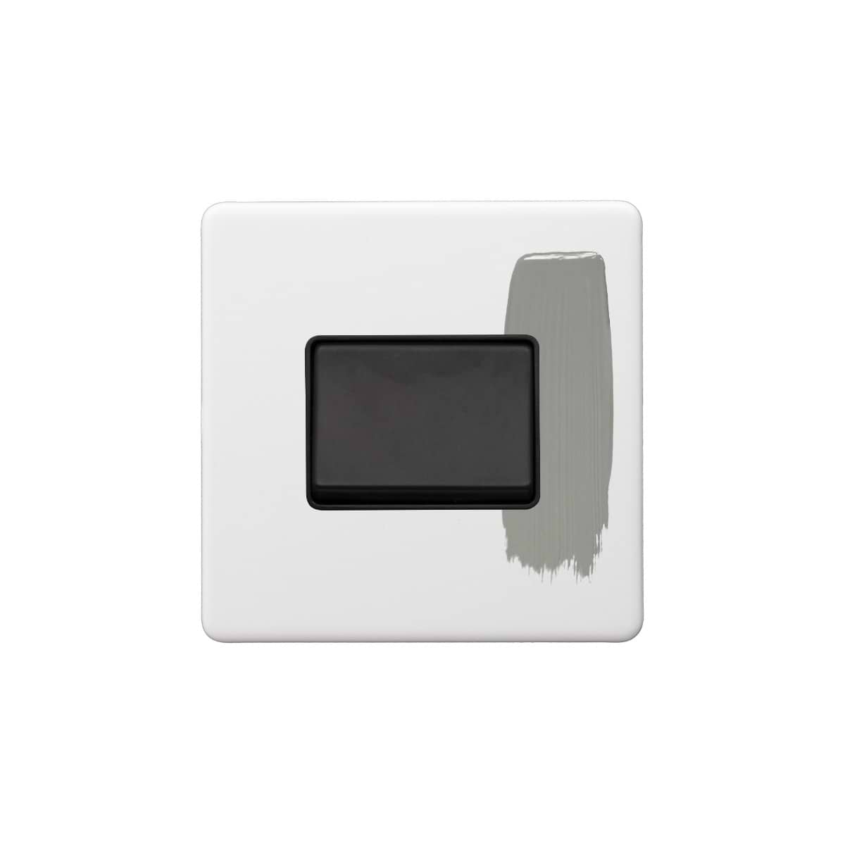 Soho Lighting Primed Paintable Extractor Fan Isolator Switch with Matt Black Switch