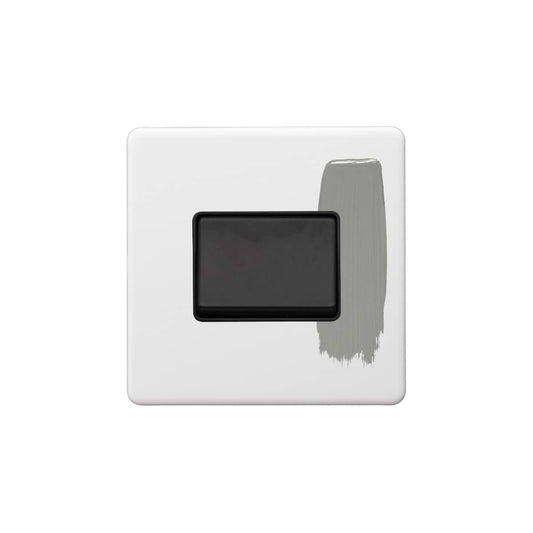 Soho Lighting Primed Paintable Extractor Fan Isolator Switch with Matt Black Switch