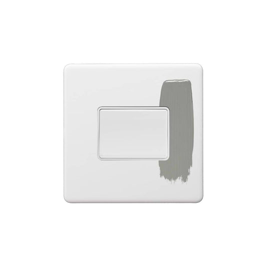 Soho Lighting Primed Paintable Extractor Fan Isolator Switch with White Switch