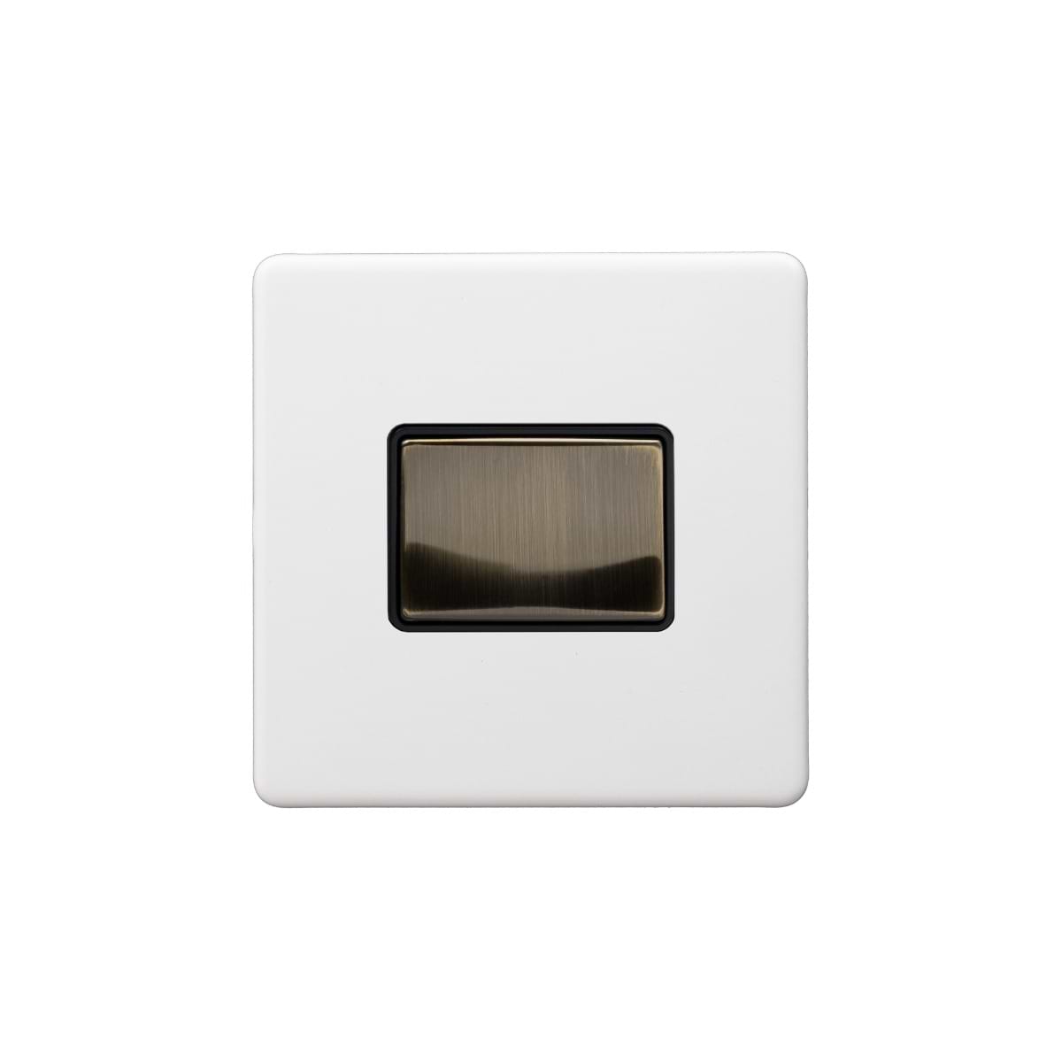 Soho Lighting Primed Paintable Extractor Fan Isolator Switch with Antique Brass Switch