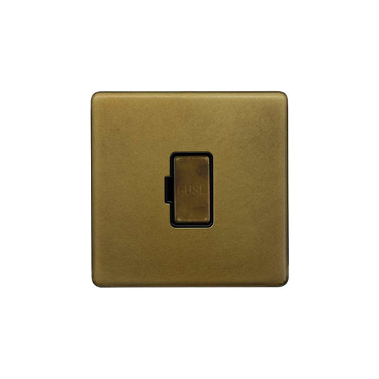 The Belgravia Collection Old Brass 13A Double Pole Unswitched Fused Connection Unit (FCU)