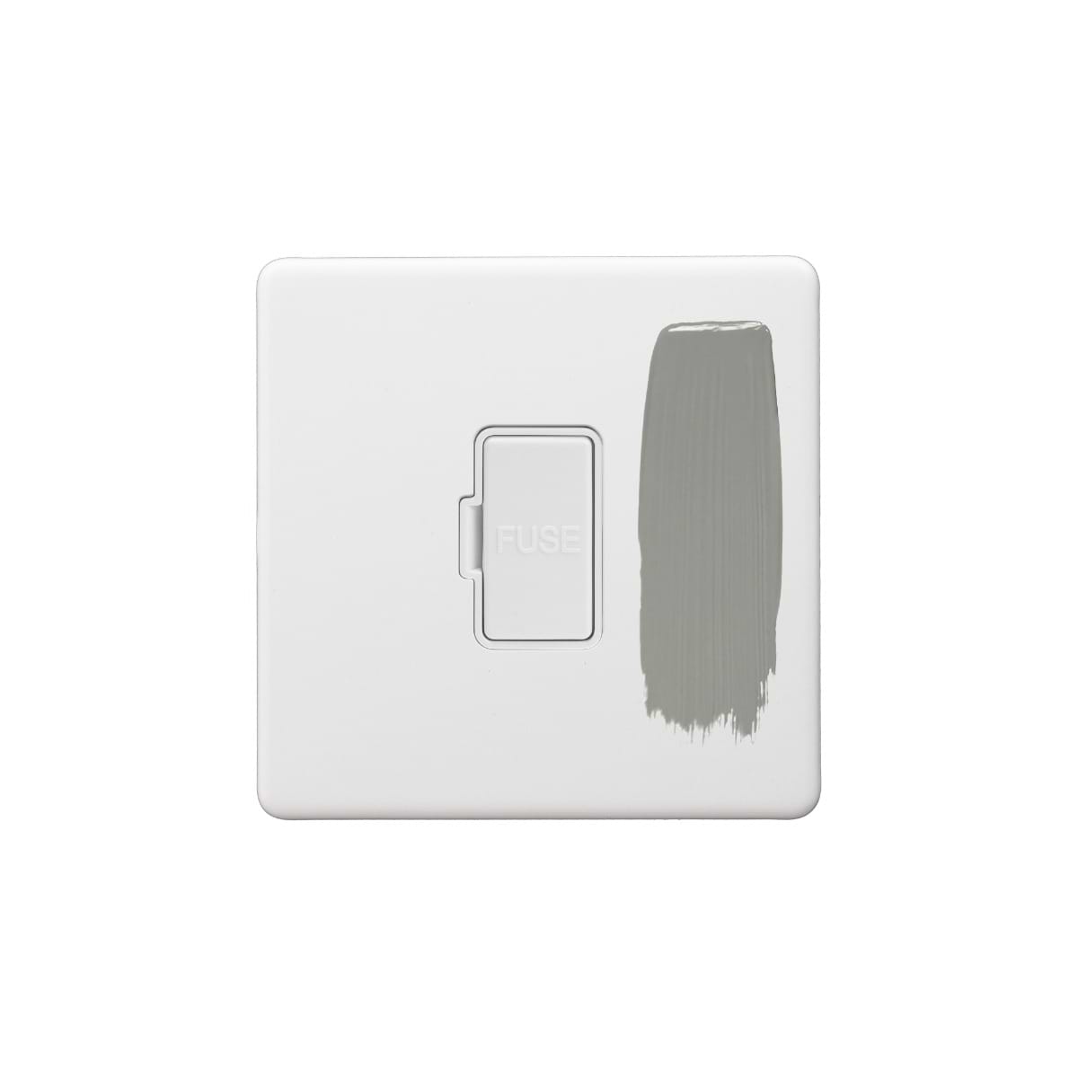 Soho Lighting Primed Paintable Fused Spur (FCU) Unswitched 13A Double Pole with White Switch