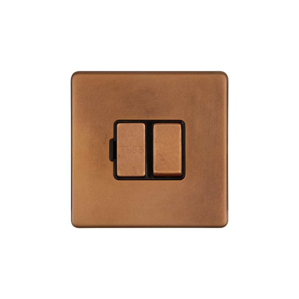 The Chiswick Collection Antique Copper 13A Double Pole Switched Fused Connection Unit (FCU)