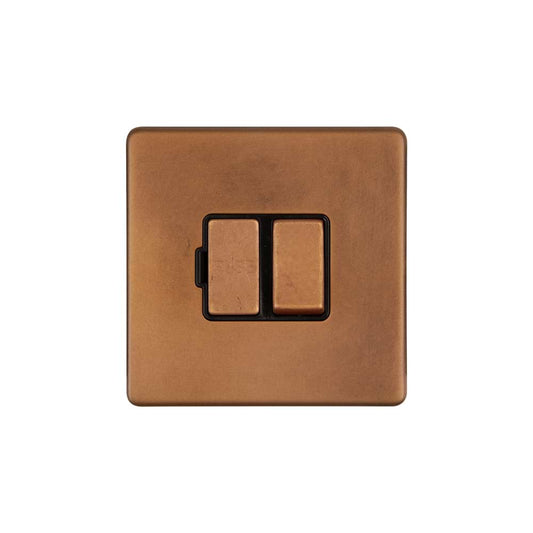 The Chiswick Collection Antique Copper 13A Double Pole Switched Fused Connection Unit (FCU)