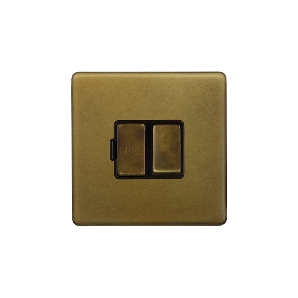 The Belgravia Collection Old Brass 13A Double Pole Switched Fused Connection Unit (FCU)