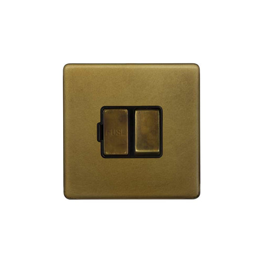The Belgravia Collection Old Brass 13A Double Pole Switched Fused Connection Unit (FCU)