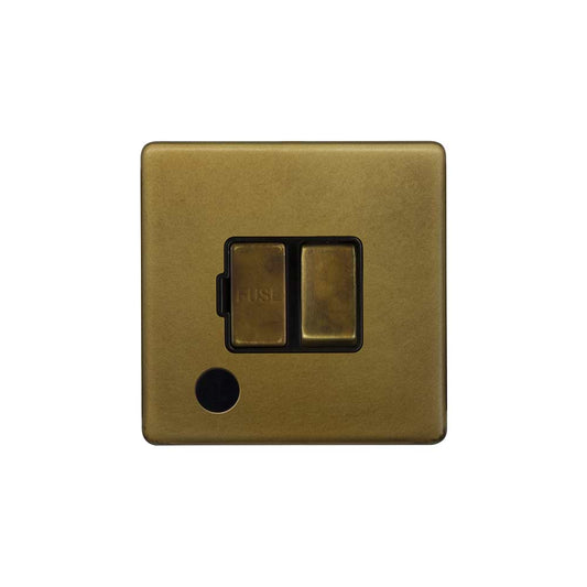 The Belgravia Collection Old Brass 13A Switched Fused Connection Unit (FCU) Flex Outlet