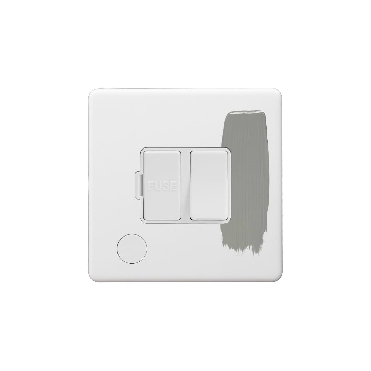 Soho Lighting Primed Paintable 13A Switched Fused Connection Unit (FCU) Flex Outlet with White Switch