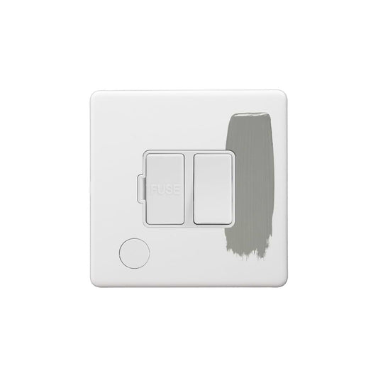 Soho Lighting Primed Paintable 13A Switched Fused Connection Unit (FCU) Flex Outlet with White Switch