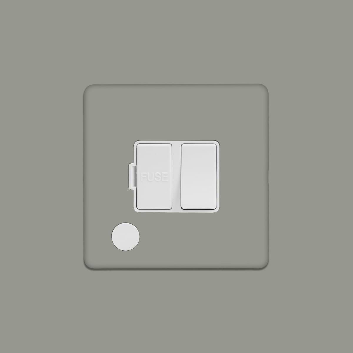 Soho Lighting Primed Paintable 13A Switched Fused Connection Unit (FCU) Flex Outlet with White Switch
