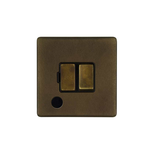 The Westminster Collection Vintage Brass 13A Switched Fused Connection Unit (FCU) Flex Outlet