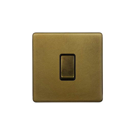 The Belgravia Collection Old Brass 1 Gang 20 Amp Switch