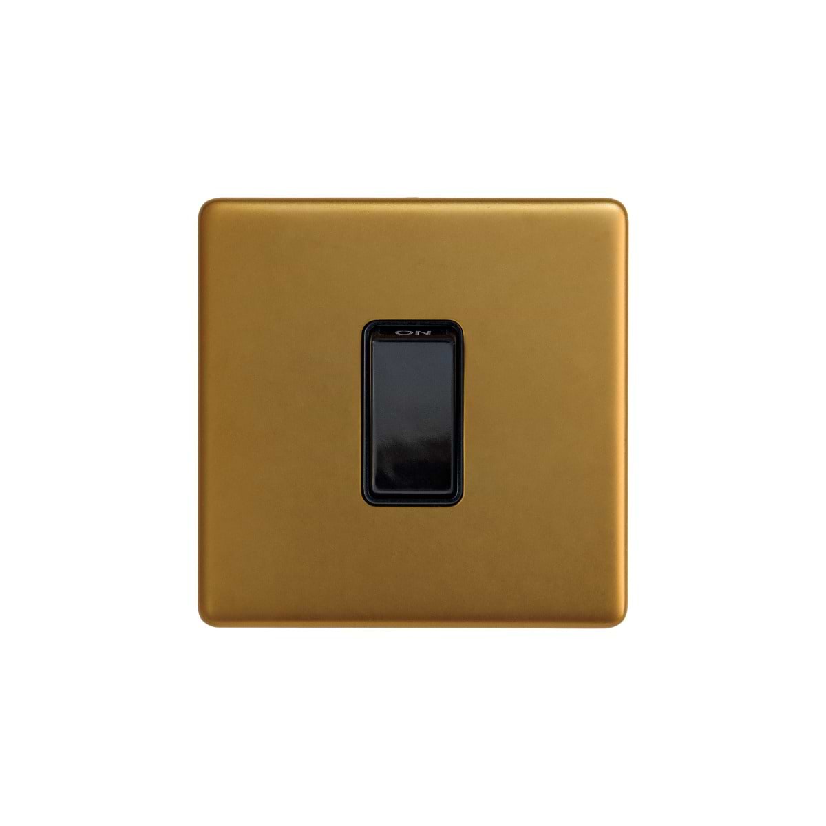The Sloane Collection Antique Gold 45A 1 Gang Double Pole Switch, Single Plate