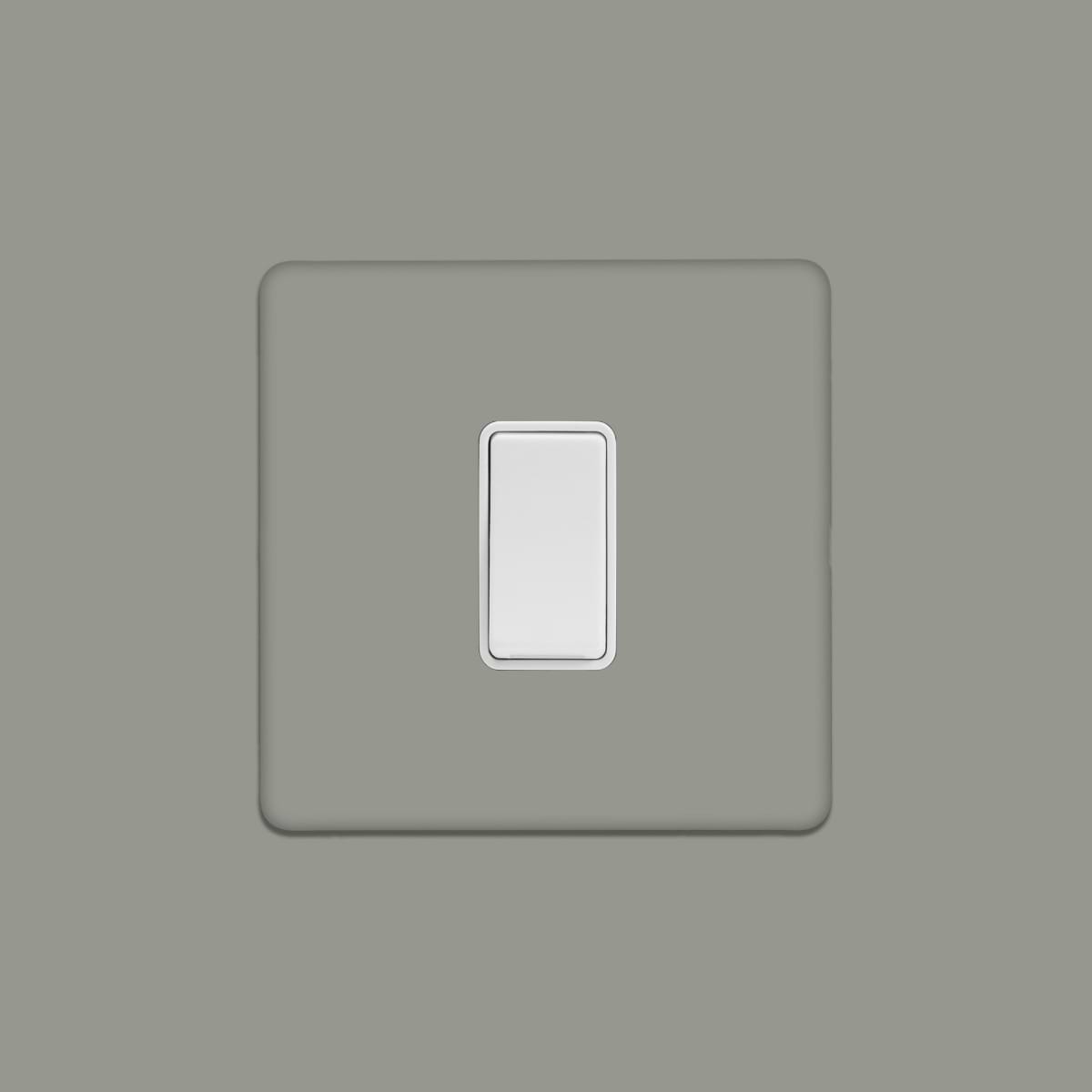 Soho Lighting Primed Paintable 45A 1 Gang Double Pole Switch Single Plate.