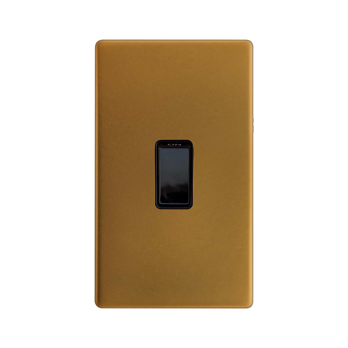 The Sloane Collection Antique Gold 45A 1 Gang Double Pole Switch, Large Plate