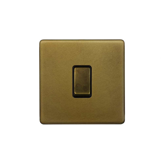 The Belgravia Collection Old Brass 10A 1 Gang Intermediate Switch