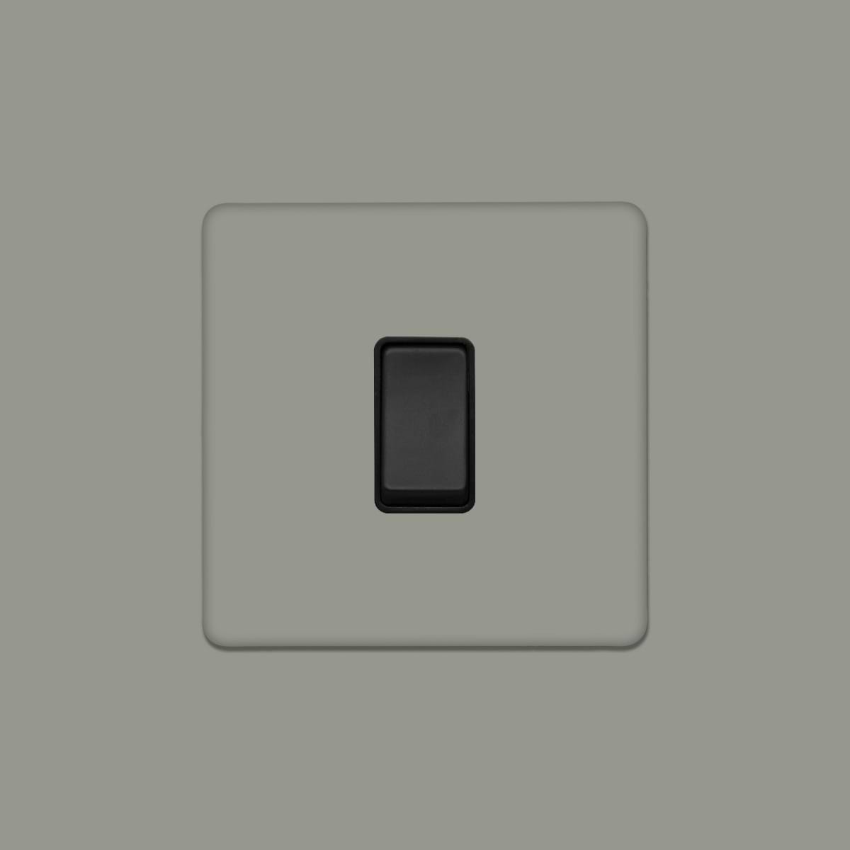 Soho Lighting Primed Paintable 1 Gang Intermediate Switch 10A with Matt Black Switch