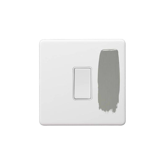 Soho Lighting Primed Paintable 1 Gang Intermediate Switch 10A with White Switch