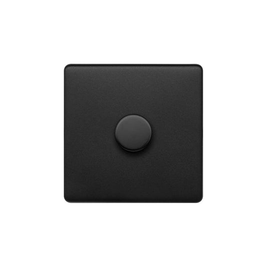 The Camden Collection Matt Black 1 Gang 2-Way Intelligent Dimmer 150W LED (300W Halogen/Incandescent)