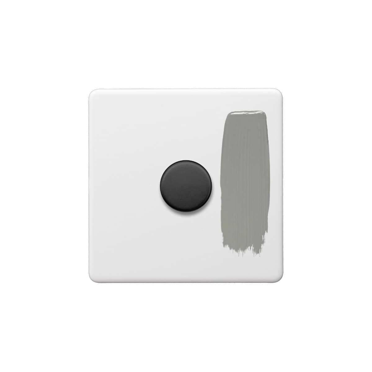 Soho Lighting Primed Paintable 1 Gang 2 -Way Intelligent Dimmer 150W LED (300w Halogen/Incandescent) with Matt Black Switch