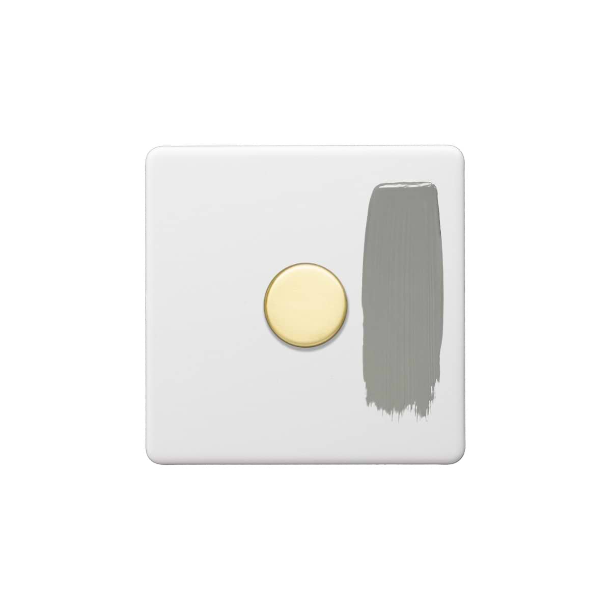 Soho Lighting Primed Paintable 1 Gang 2 -Way Intelligent Dimmer 150W LED (300w Halogen/Incandescent) with Brushed Brass Switch