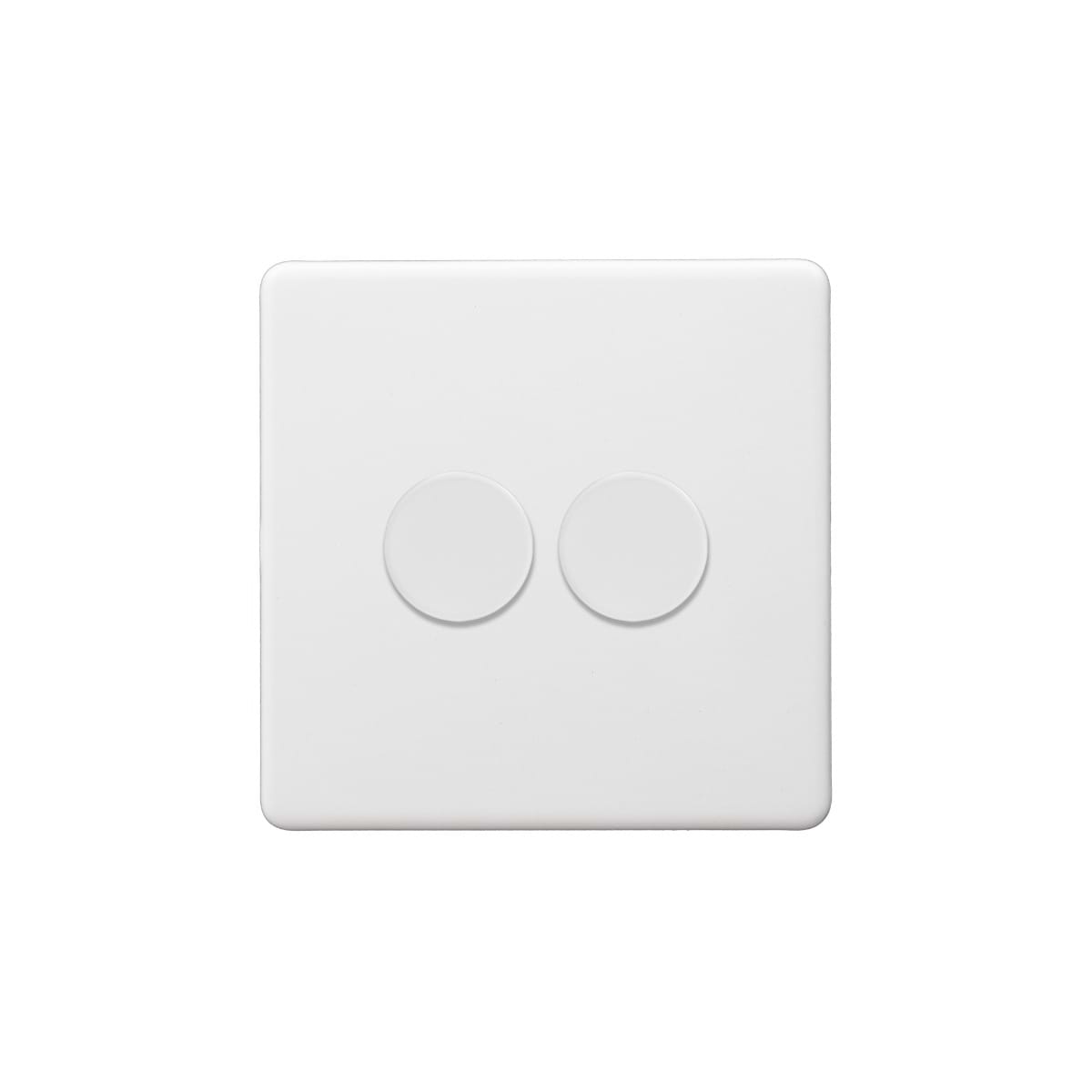 Soho Lighting Primed Paintable 2 Gang 2 -Way Intelligent Dimmer 150W LED (300W Halogen/Incandescent) with White Switch